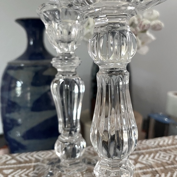 Vintage Cut Crystal Candle Holders - a Pair - Picture 2 of 5
